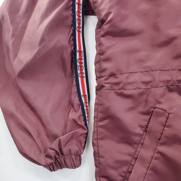 Vtg Fubu Windbreaker Track Jacket Mens 2XL Maroon Mesh Lined Zip-Up 90 Hip Hop - Picture 7 of 12